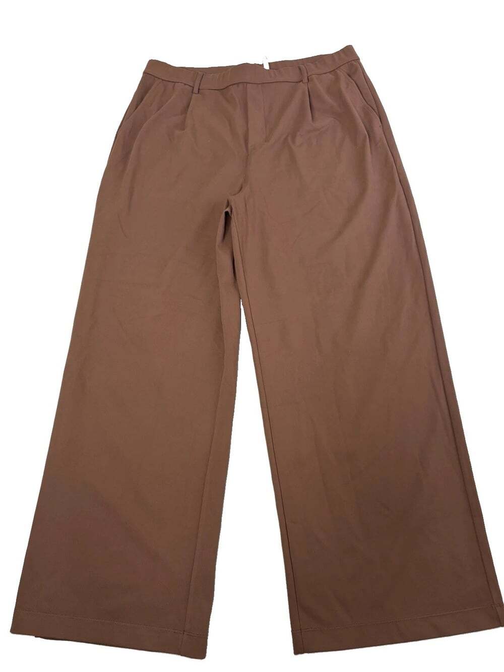 NWT Halara Wide Leg Pants Womens XL Regular Brown HaloTek Air Pocket Stretch